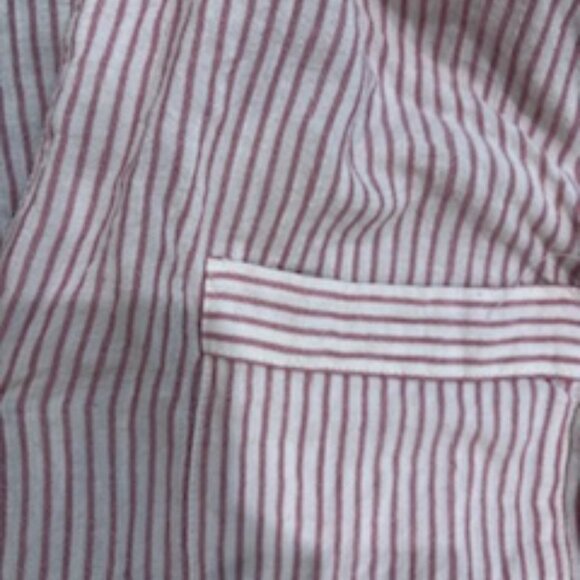 Eberjey Long PJ set in pink/white cotton size S - Picture 4 of 7